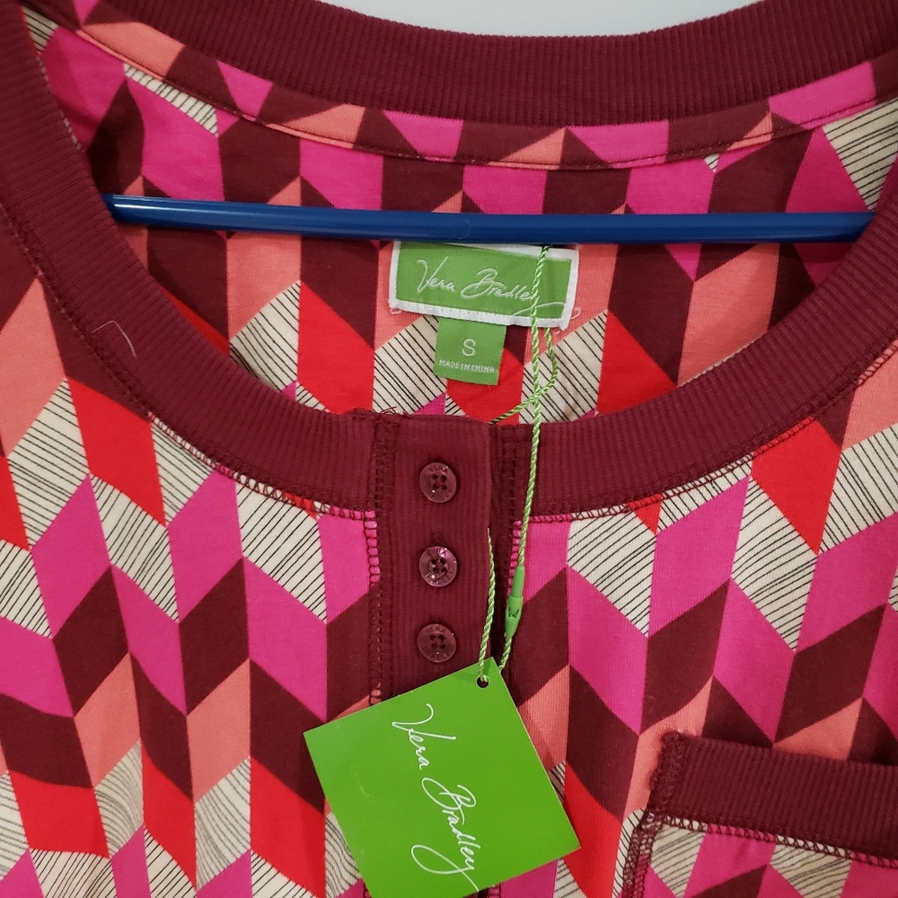 BNWT VERA BRADLEY Long-Sleeved Pajama Shirt (S) - Picture 3 of 5